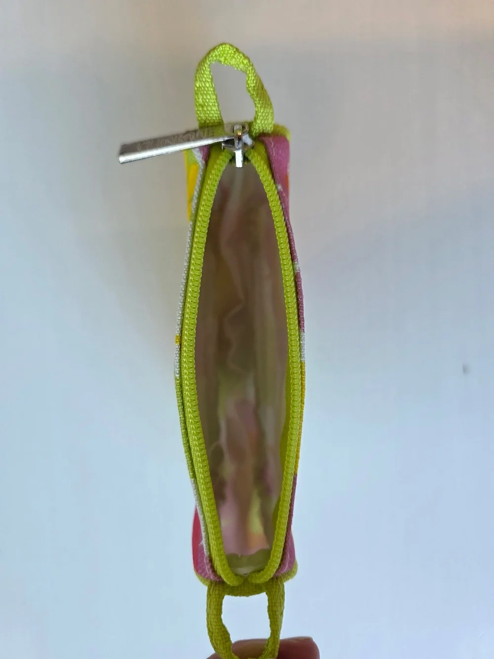 NWOT ~ Clinique Floral Zip Pouch in Yellow & Pink
